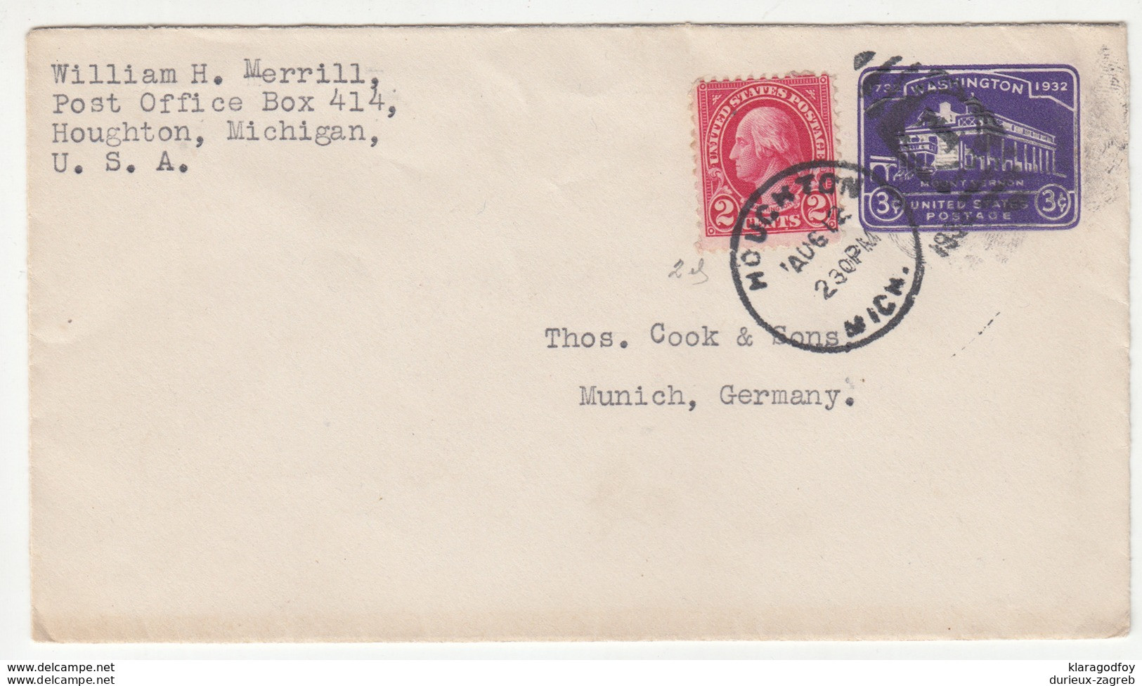 US Postal Stationery Letter Cover Travelled 193? To Germany B181215 - 1921-40