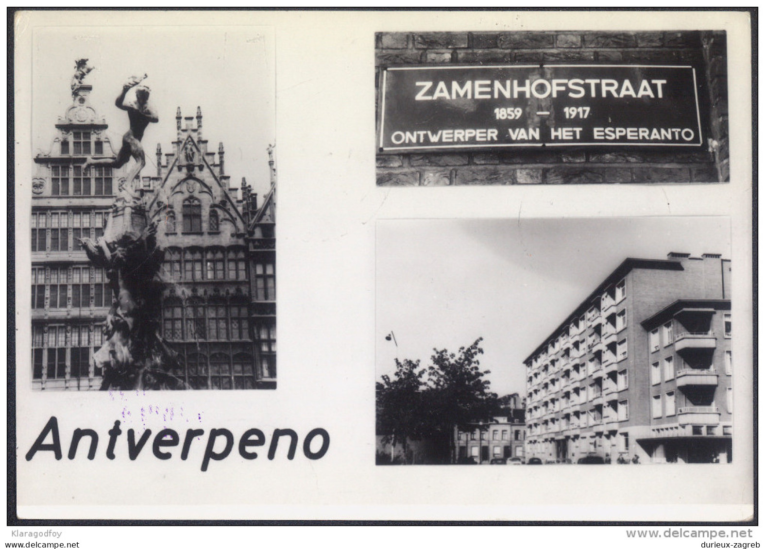 Esperanto Belgium + Spain 1963 Congress Special Postmark On Zamenhofstraat Postcard Bb150915 - Esperanto