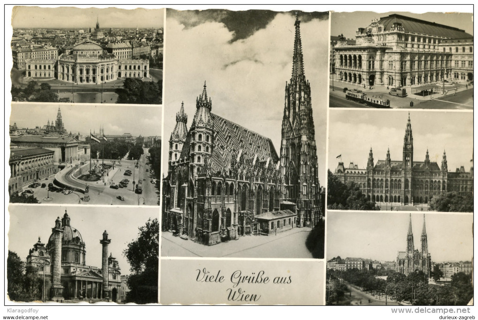 Wien Old Postcard Travelled 1957 To Yugoslavia Bb - Belvedère