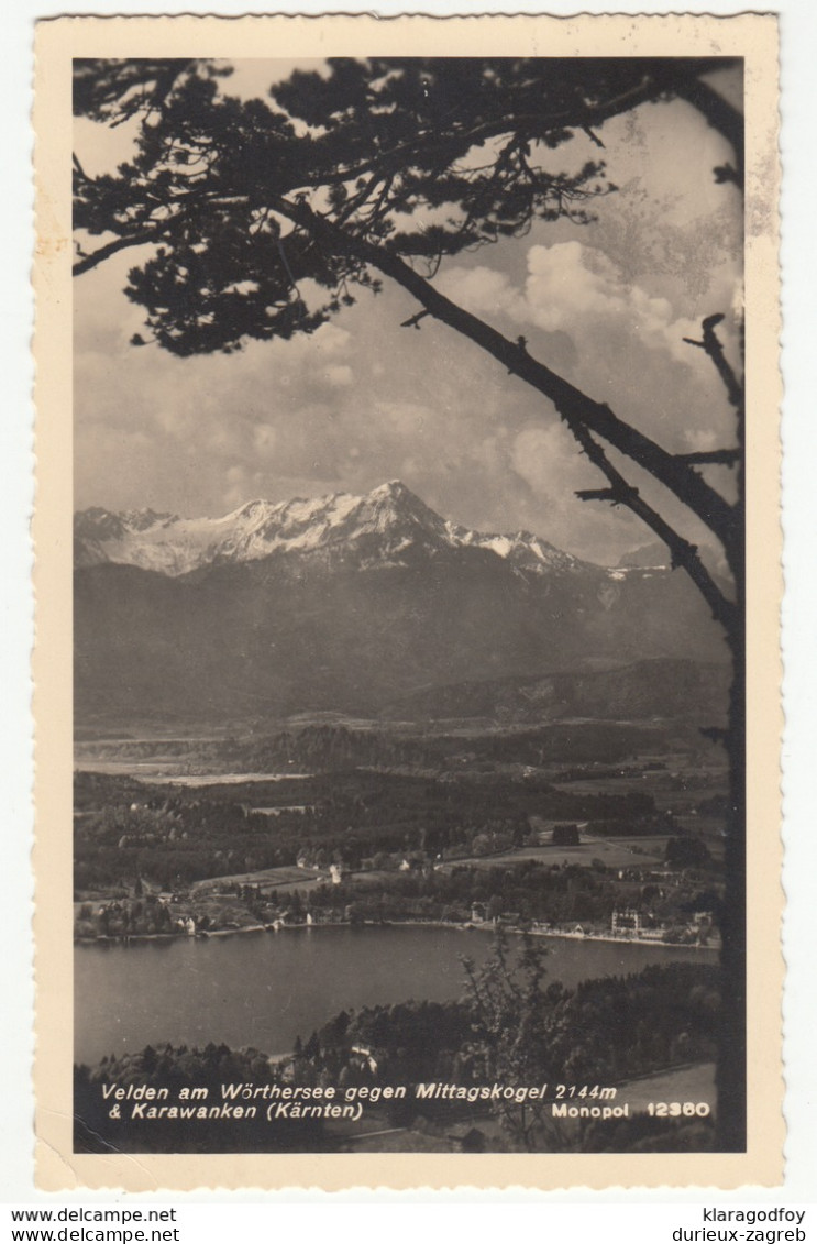 Velden Old Postcard Posted 193? B191210 - Velden