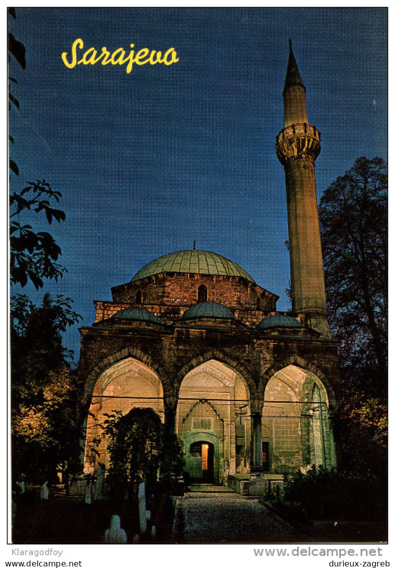 Ali Pasha's Mosque Islam Moschee Sarajevo Postcard Not Travelled Bb - Islam