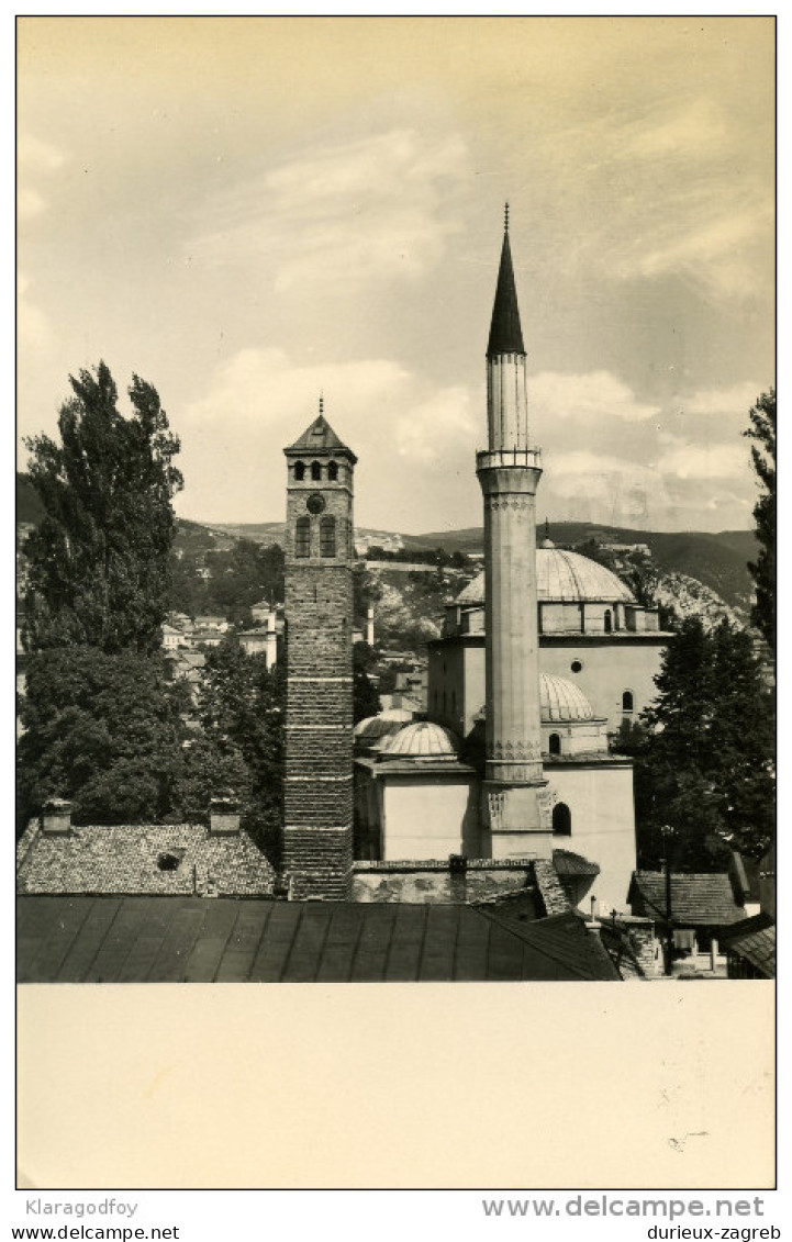 Sarajevo Islam Moschee Postcard Travelled 1960 Bb - Islam