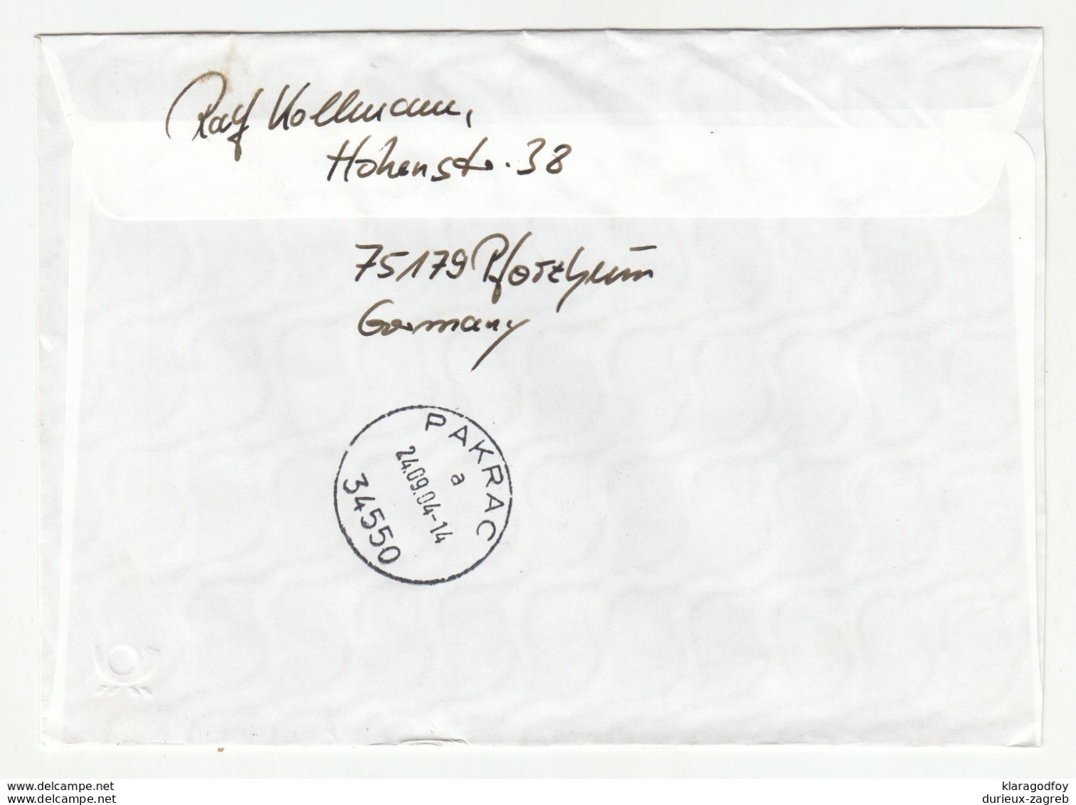 100 Jahre Europa Rosarium Illustrated Postal Stationery Letter Cover Posted 2004 To Pakrac Bb200101 - Enveloppes - Oblitérées