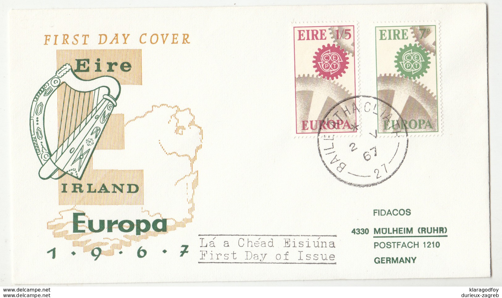 Ireland Eire 1967 Europa CEPT FDC B190701 - 1967