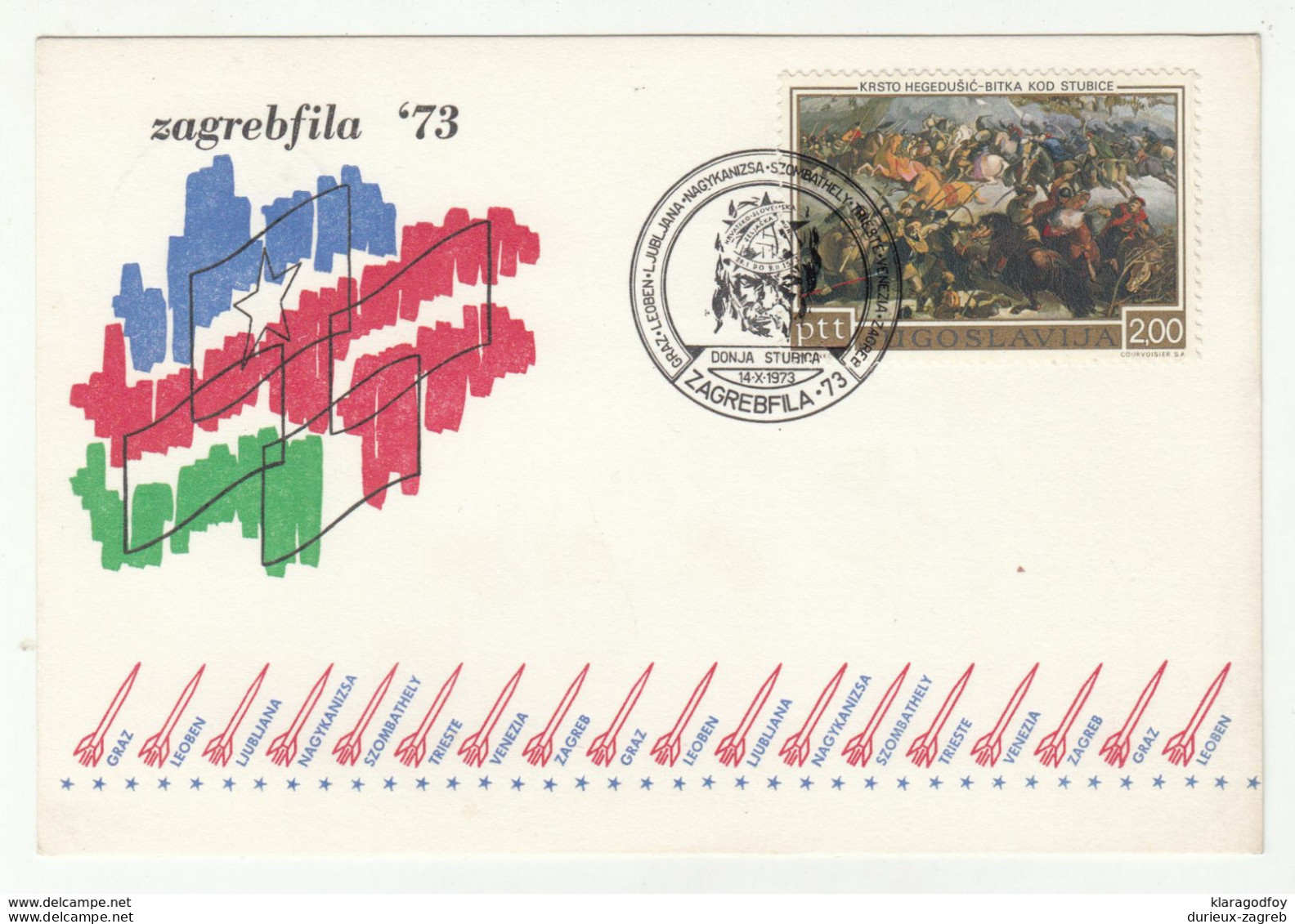 Philatelic Exhbition Zagrebfila 1973 B200901 - Cartas & Documentos