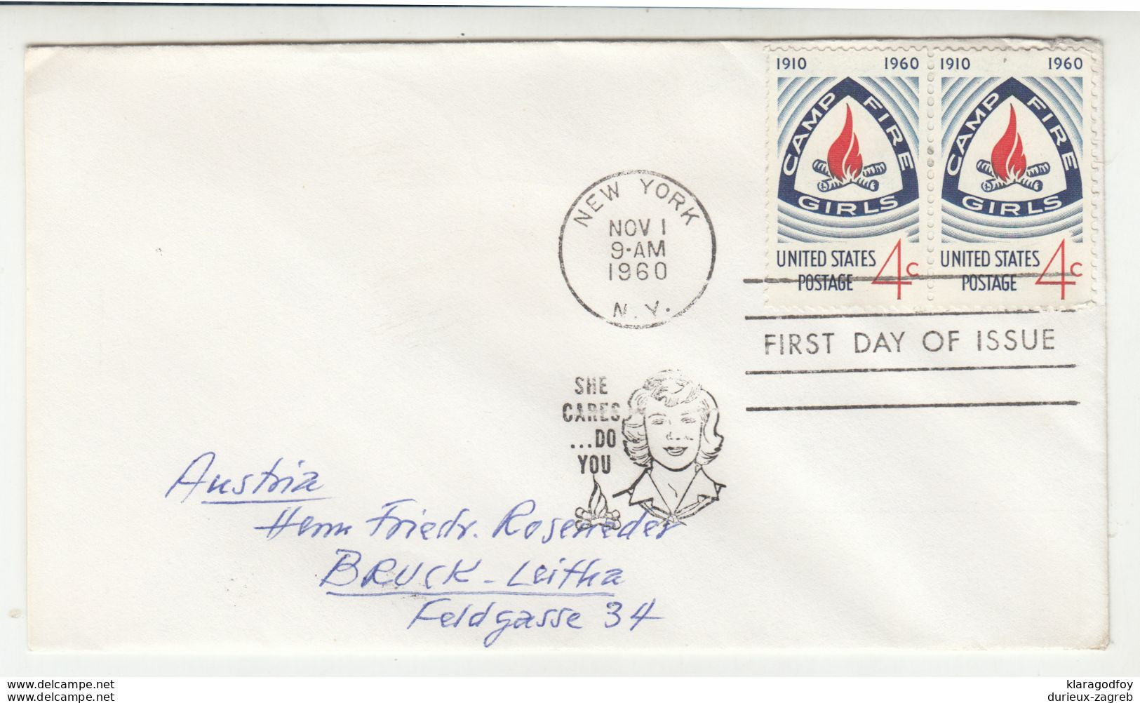 Camp Fire Girls FDC 1960 B200901 - 1951-1960