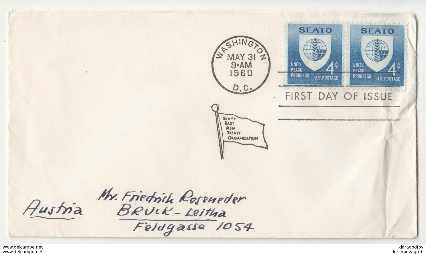 SEATO, South East Asia Treaty Organization FDC 1960 B200901 - 1951-1960