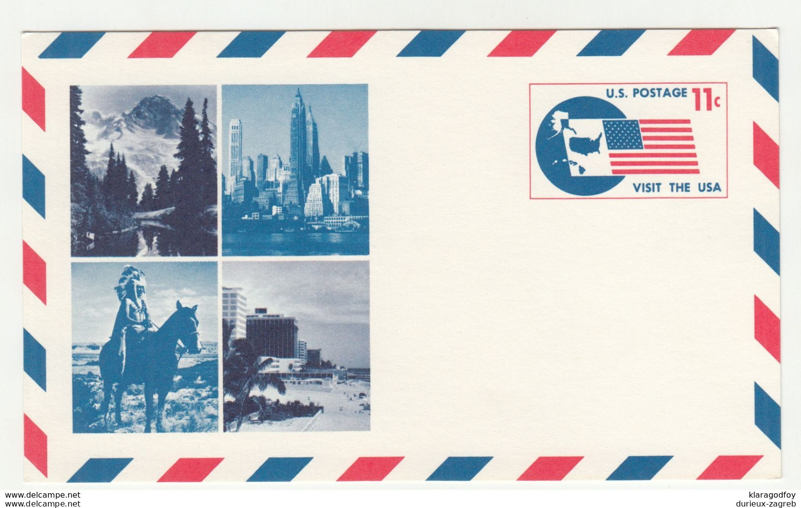 US, Visit The USA Illustrated Postal Stationery Postcard Unused B200610 - 1961-80