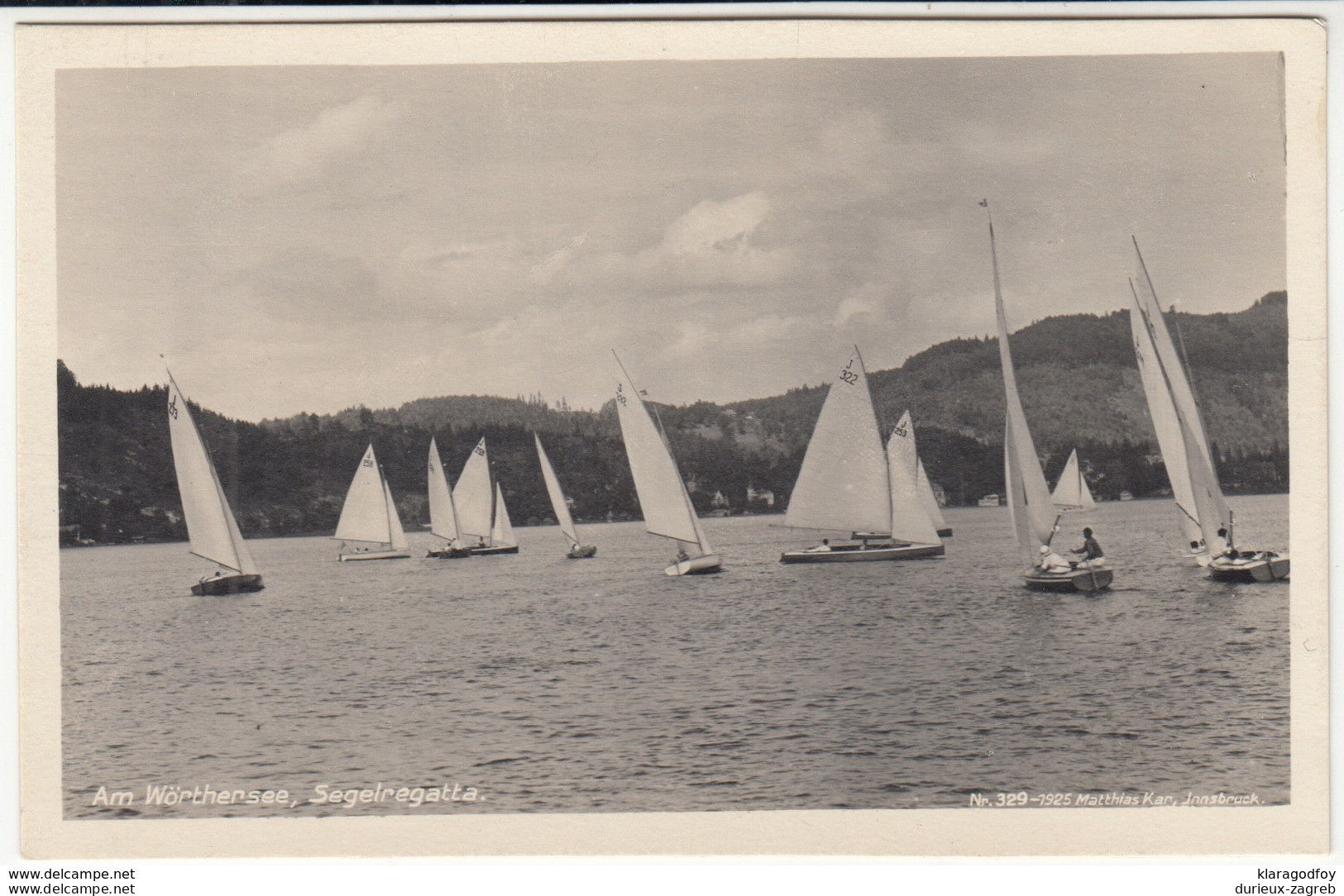 Wörthersee, Segelregatta Old Postcard Travelled B181001 - Pörtschach