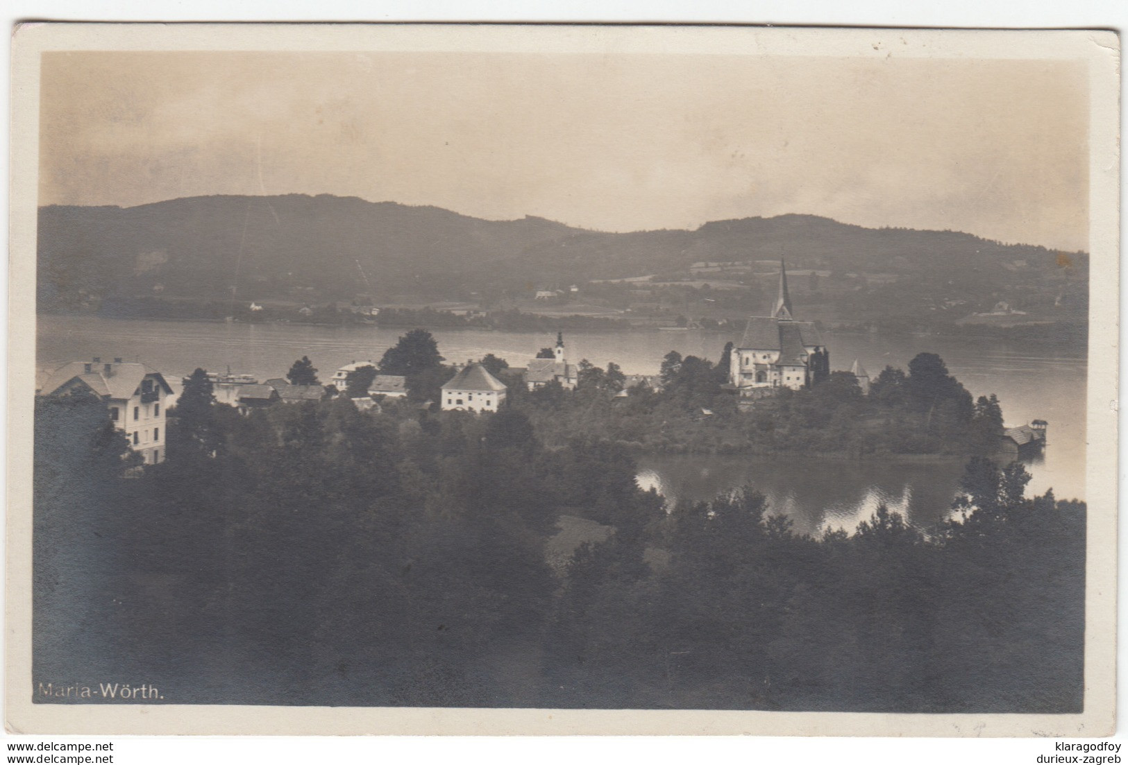 Maria Wörth Old Postcard Travelled 1924 Klagenfurt Pmk B170815 - Maria Wörth