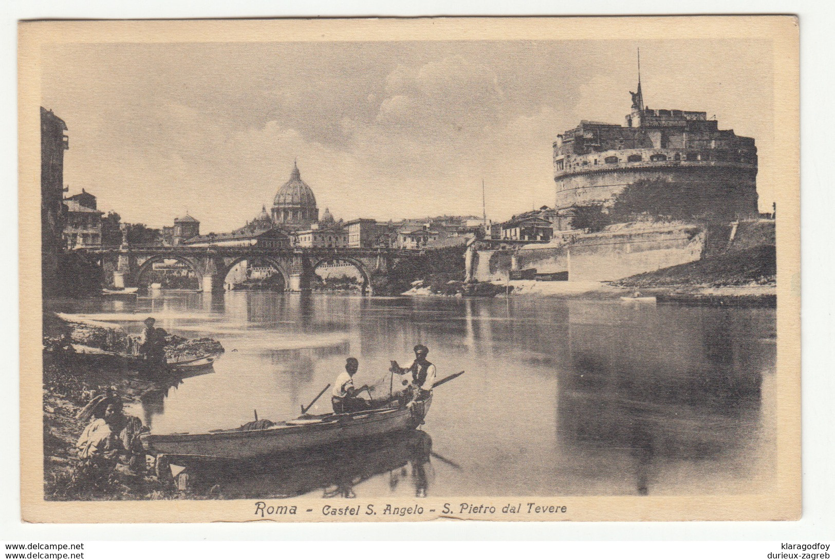 Roma, Castel S. Angelo Old Postcard Travelled B181025 - Castel Sant'Angelo