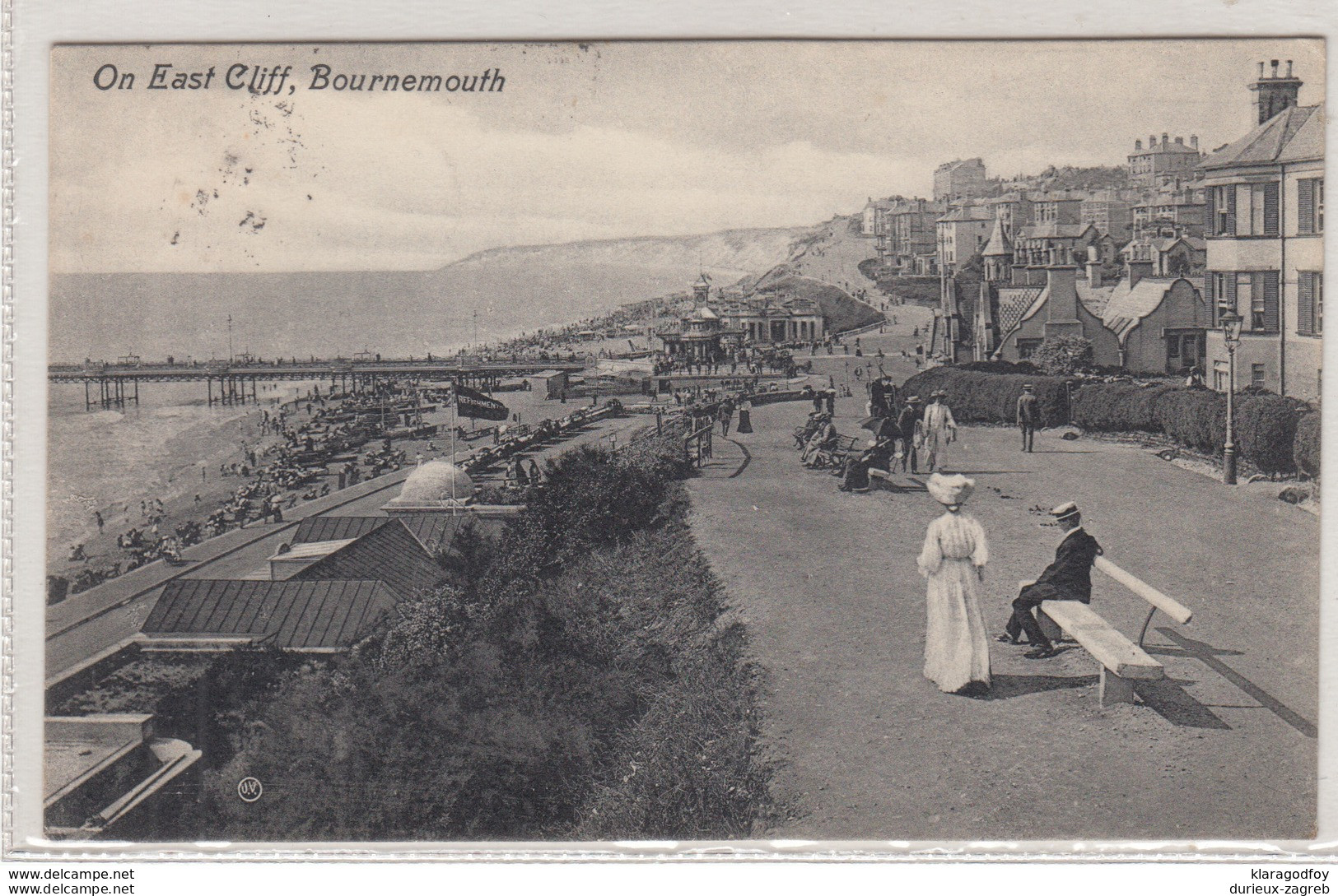 Bournemouth, On East Cliff Old Postcard Travelled 1911 B190401 - Bournemouth (depuis 1972)