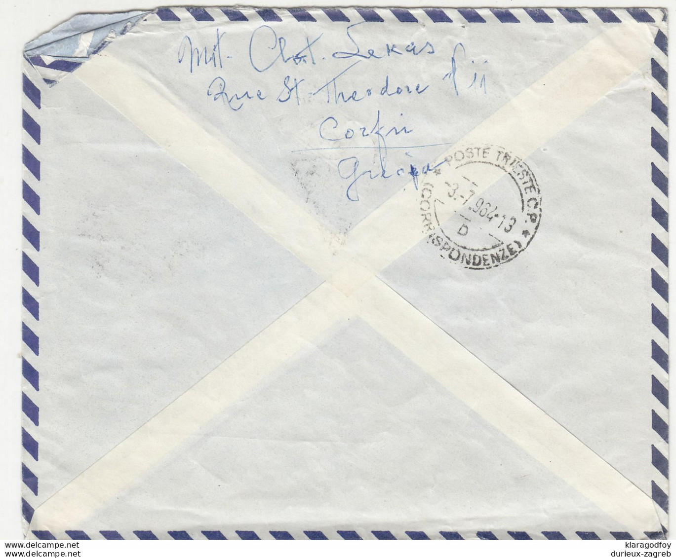 Greece Letter Cover Posted 1964 B210901 - Cartas & Documentos