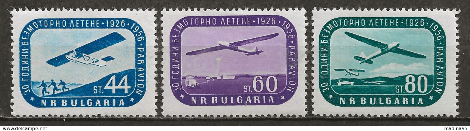 BULGARIE: *, PA N° YT 70 à 72, Série, Ch., TB - Luchtpost