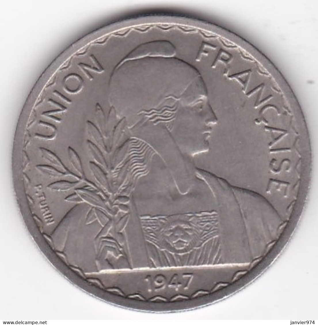 Indochine Union Française, 1 Piastre 1947, Tranche Striée, Cupronickel, Lec# 320 - French Indochina