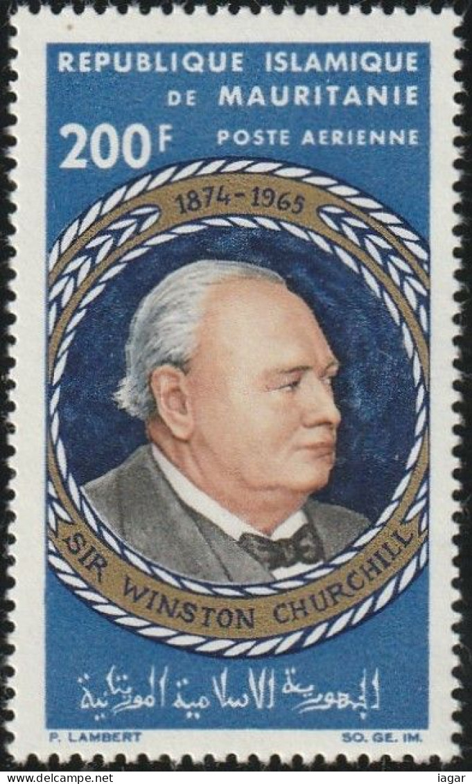 THEMATIC FAMOUS PEOPLE:  WINSTON CHURCHILL  -  MAURITANIE - Sir Winston Churchill