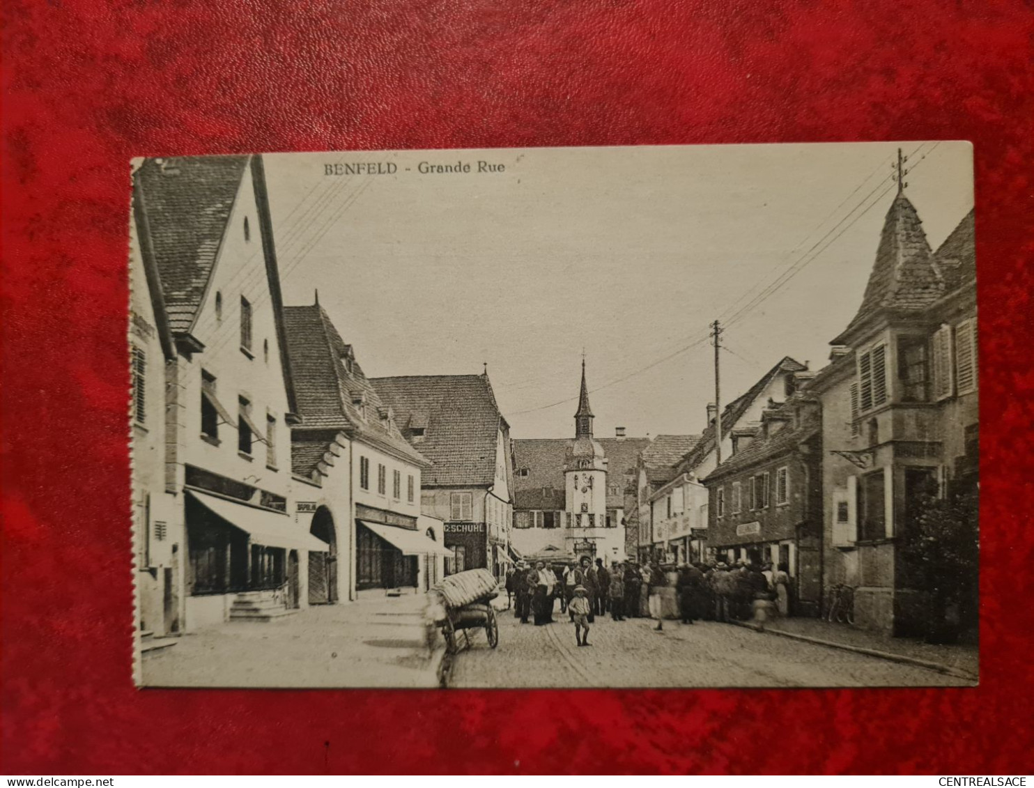 CARTE BENFELD RUE PRINCIPALE  JUDAICA MAISON SCHUHL - Benfeld