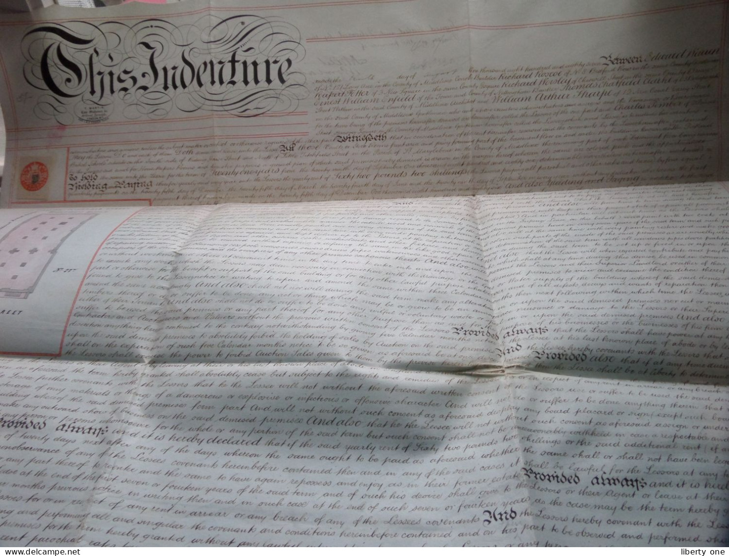 LEASE Contract On Parchment With Tax Stamp > Dated 1887 ( Little Titchfield & Ridinghouse Street ) T. MARTIN London ! - United Kingdom