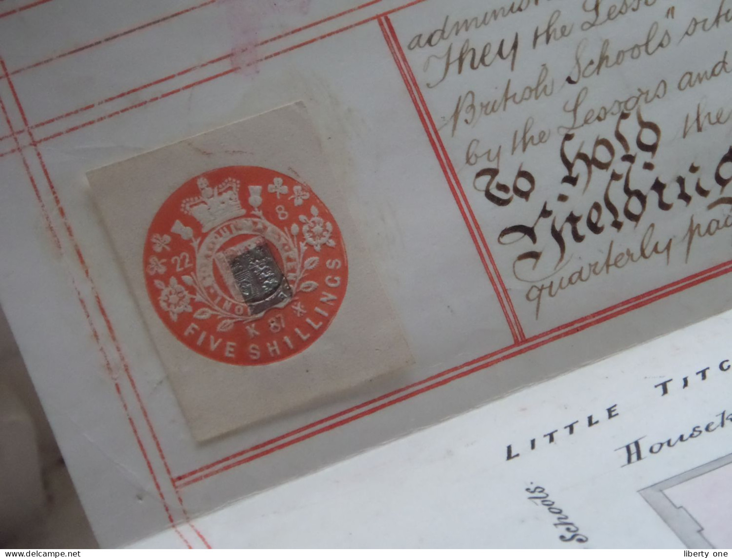 LEASE Contract On Parchment With Tax Stamp > Dated 1887 ( Little Titchfield & Ridinghouse Street ) T. MARTIN London ! - United Kingdom