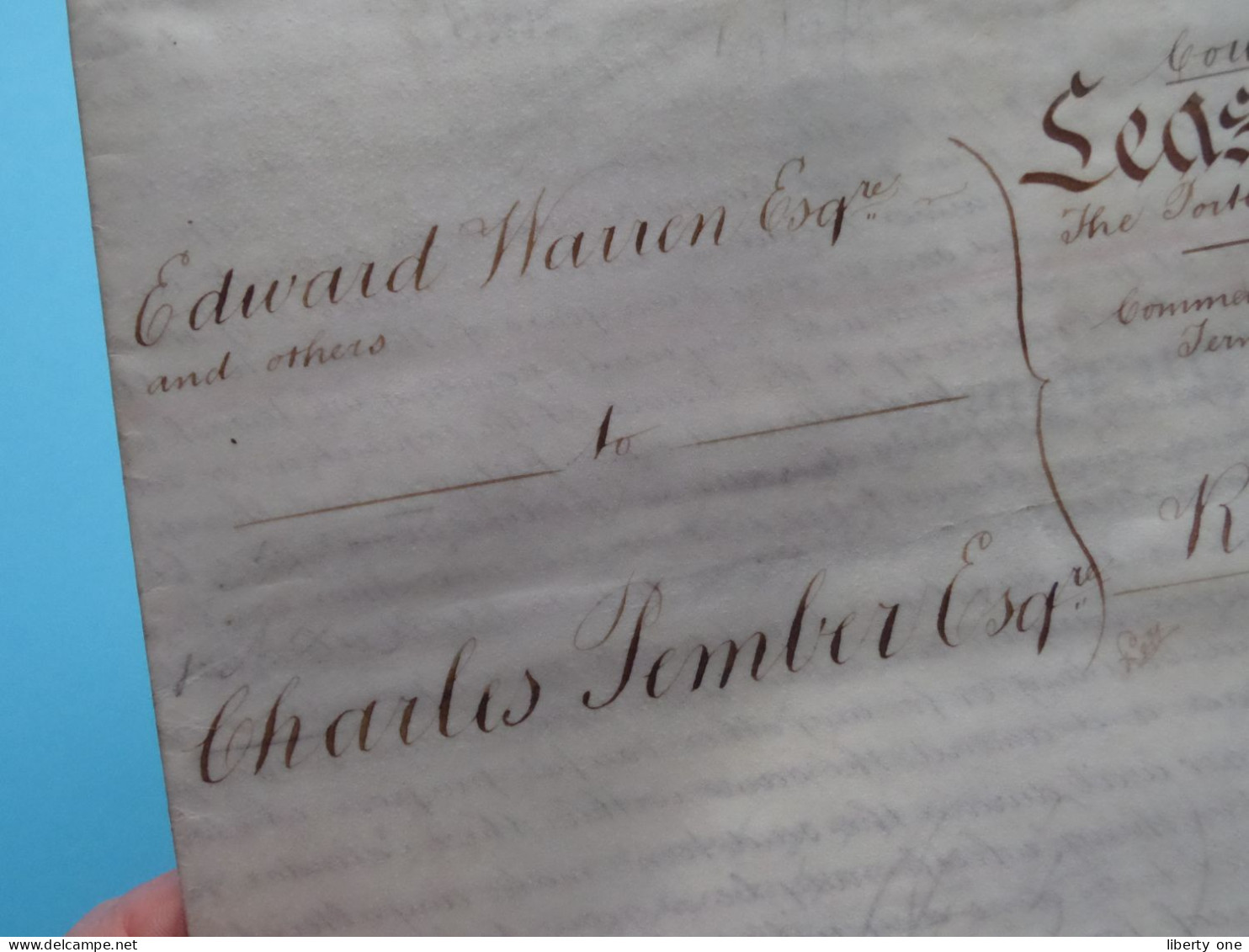 LEASE Contract on parchment with Tax Stamp > Dated 1887 ( Little Titchfield & Ridinghouse Street ) T. MARTIN London !
