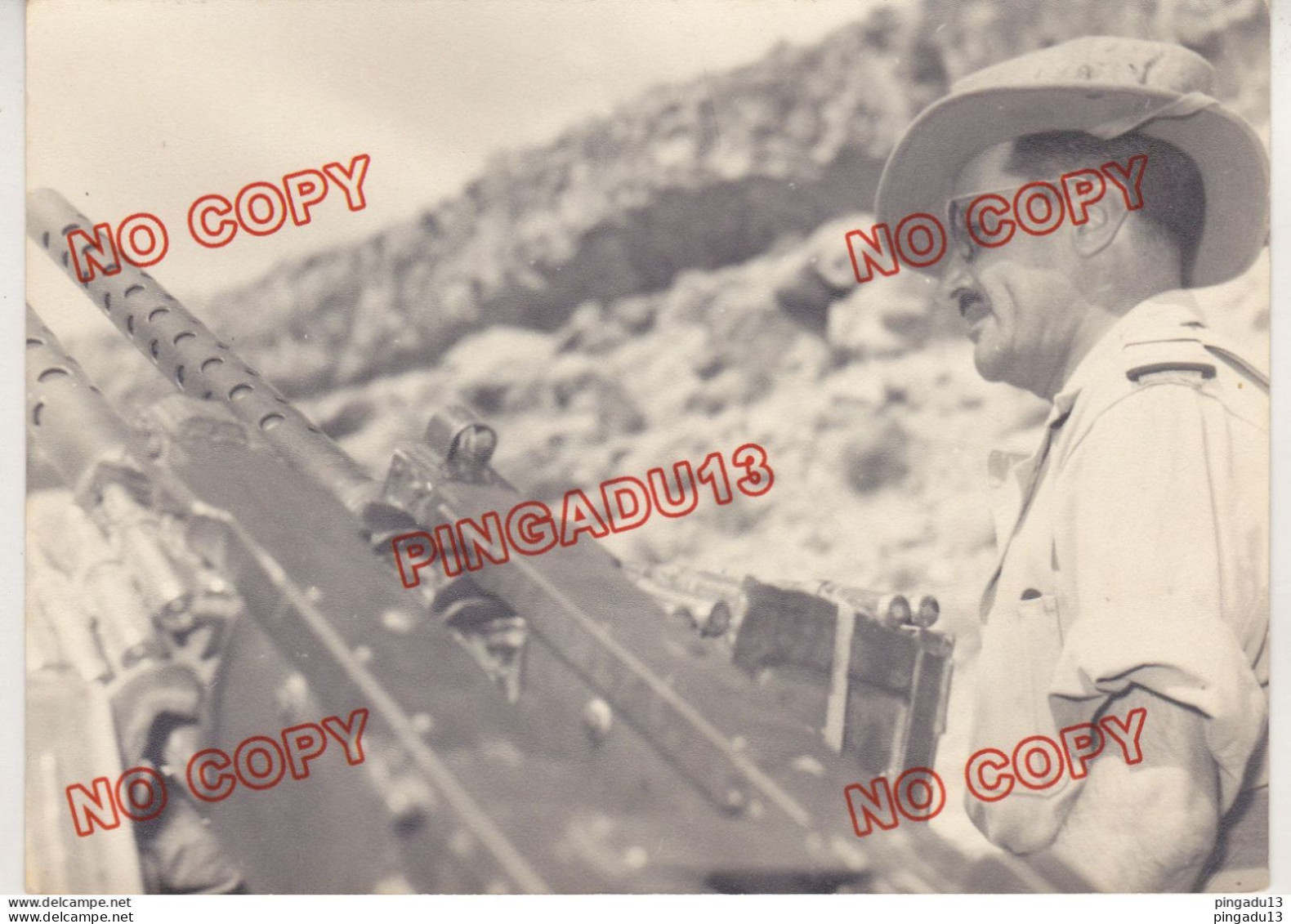 Au Plus Rapide Guerre D'Algérie Archive Appelé Chef De Pièce 12.7 En Protection Armement Beau Format - Guerra, Militari