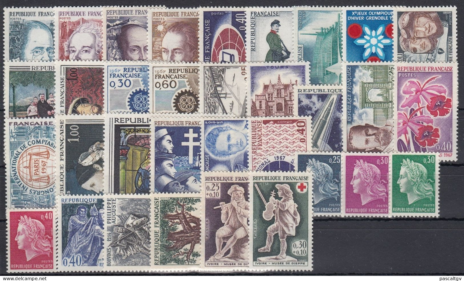 FRANCE - 1967 - N° 1511 à 1541 ** - 33 Tbs - ( Cote 16,00 E) - PARFAIT état - Luxe - 1960-1969