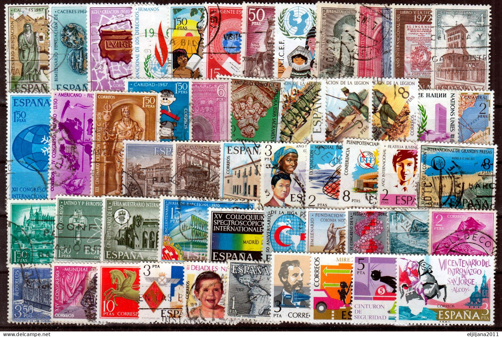 SALE !! 50 % OFF !! ⁕ SPAIN 1967 - 1979 ESPANA ⁕ Nice Collection / Lot ⁕ 108v Used - See All Scan - Sammlungen