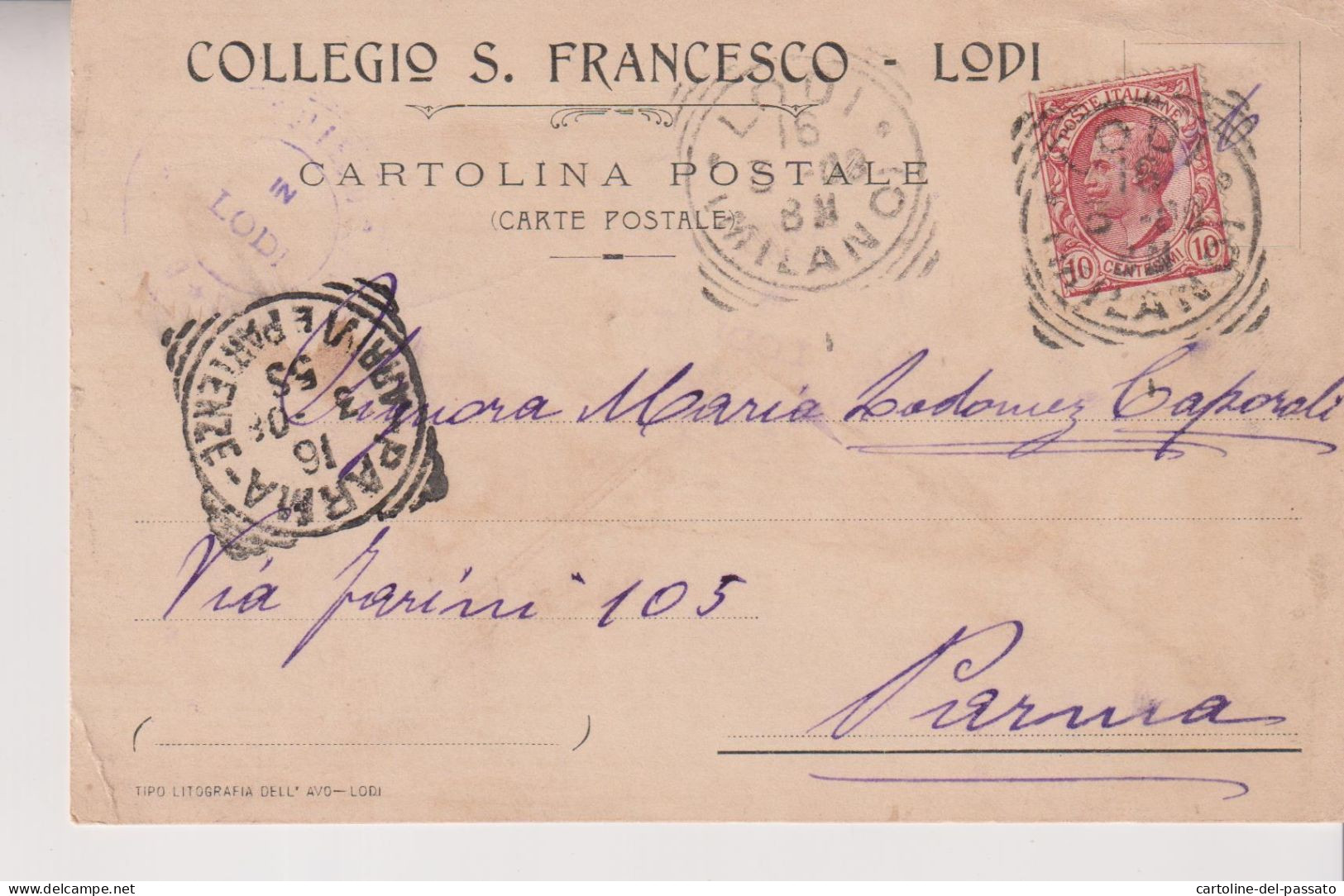 LODI  COLLEGIO S. FRANCESCO  1908 - Lodi