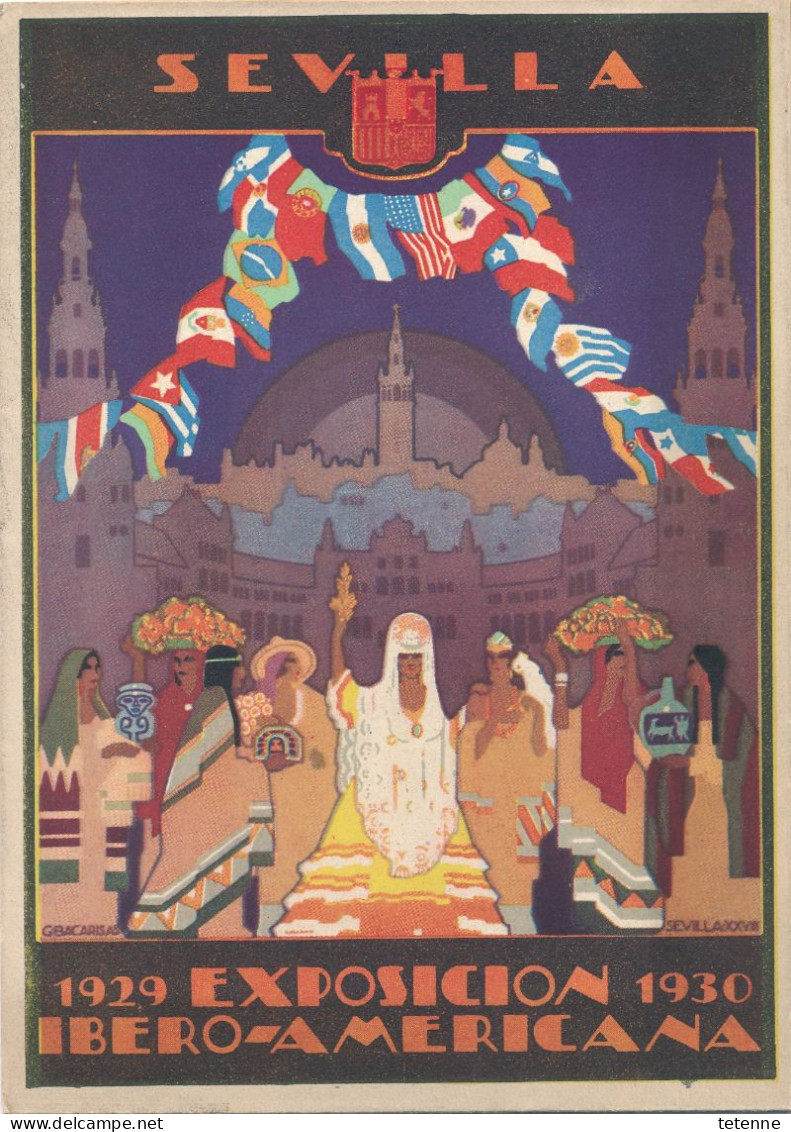 Dépliant Plan De L' Exposicion 1930 IBERO . AMERICANA SEVILLA SEVILLE ESPAGNE - Europe