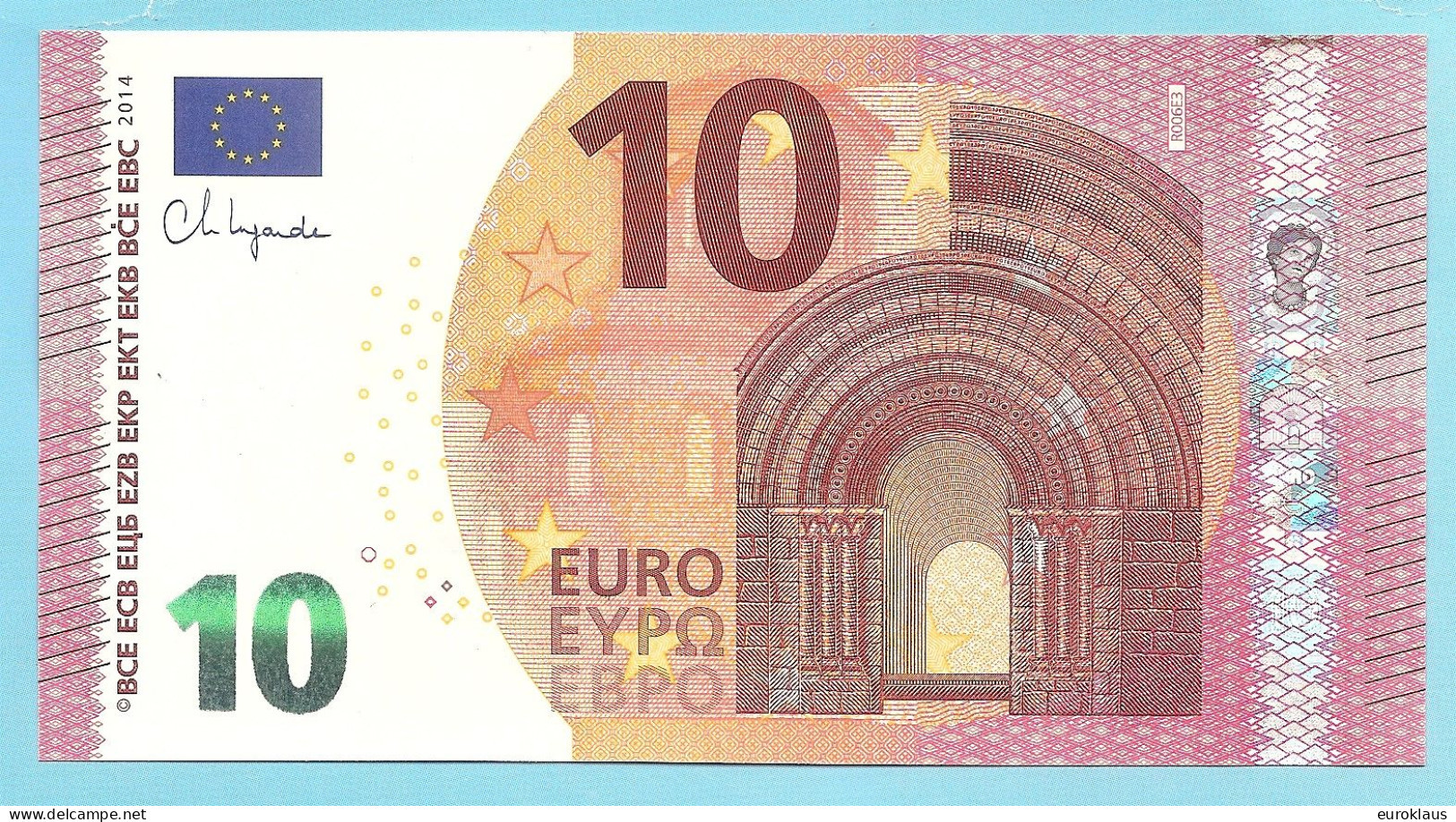 10 EURO LAGARDE R006I6 RB2886885545 LAST POSITION UNC - 10 Euro