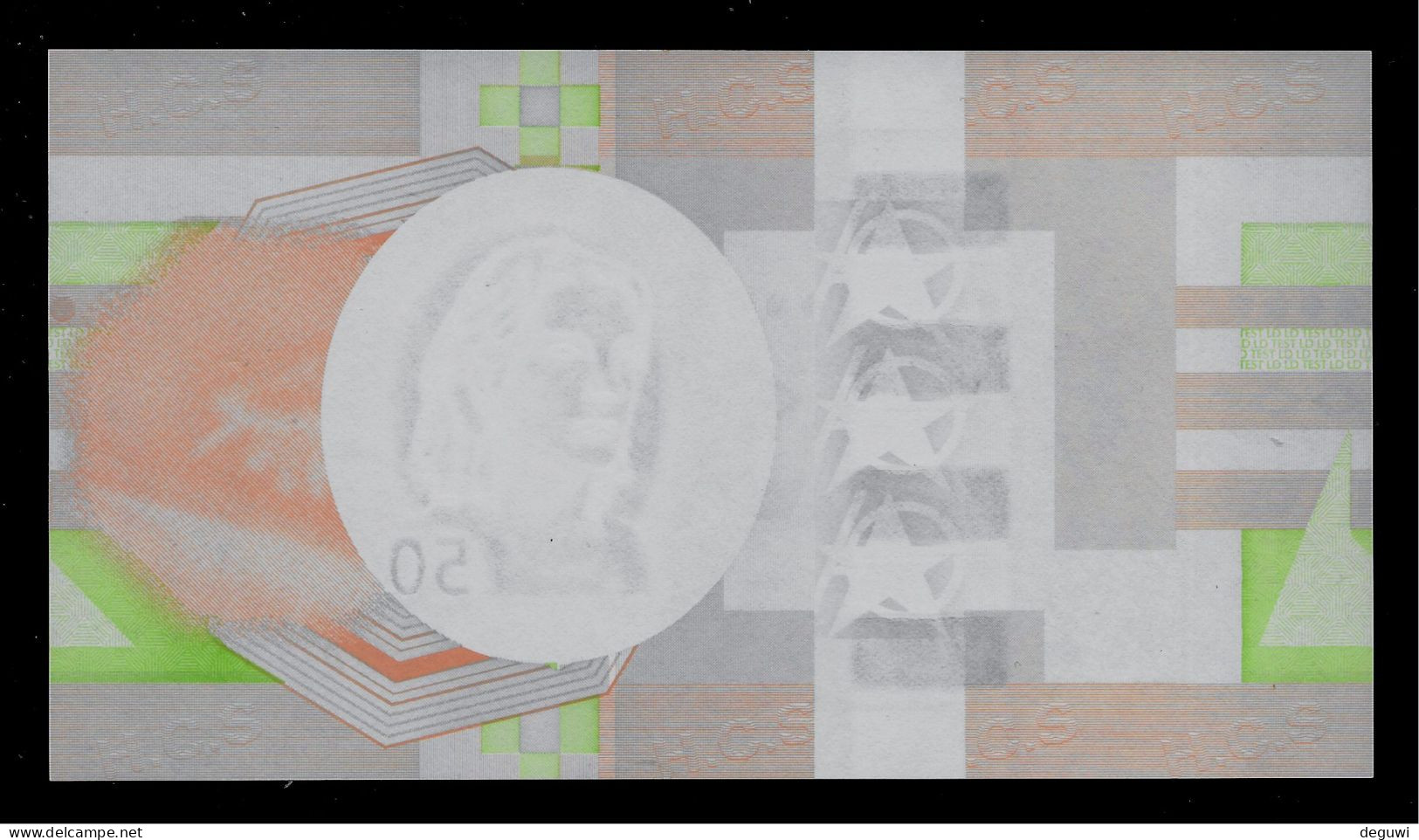 Test Note ECB-HCS 50 Euro, UNC, Trial, Essai, RRRRR, Watermark - 50 Euro