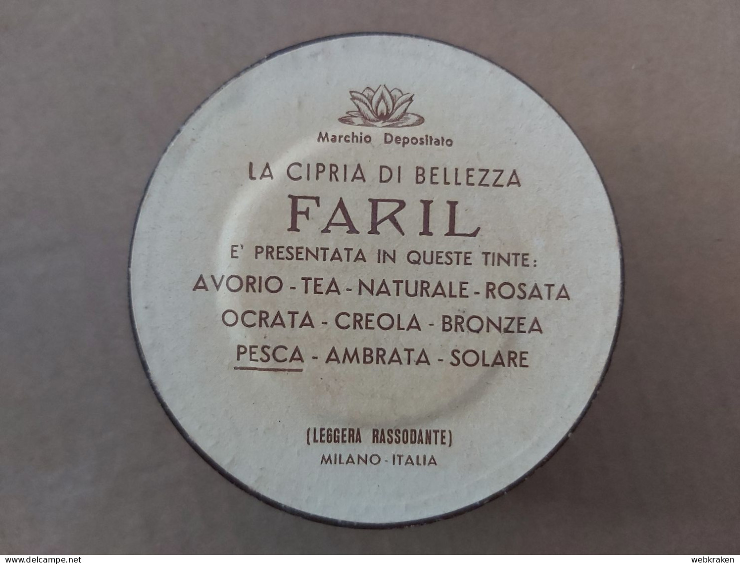 VINTAGE POWDER BOX LADY FARIL POUDRE VECCHIA SCATOLA CIPRIA X DONNA CM 8 - Produits De Beauté