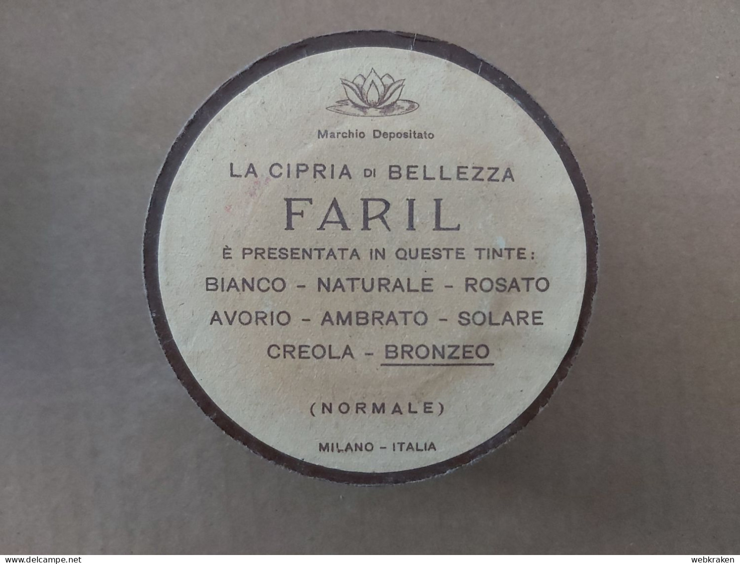 VINTAGE POWDER BOX LADY FARIL POUDRE VECCHIA SCATOLA CIPRIA X DONNA CM 8 - Beauty Products