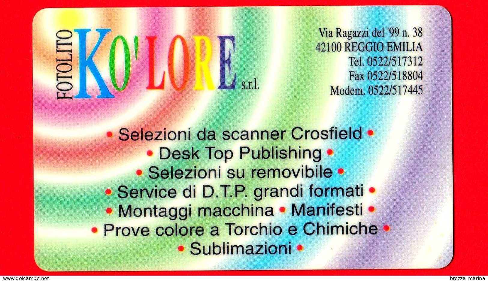 VIACARD - Pubblicitarie - Ko'lore - Tessera N. 44 - 50.000 - Pik - Andere & Zonder Classificatie