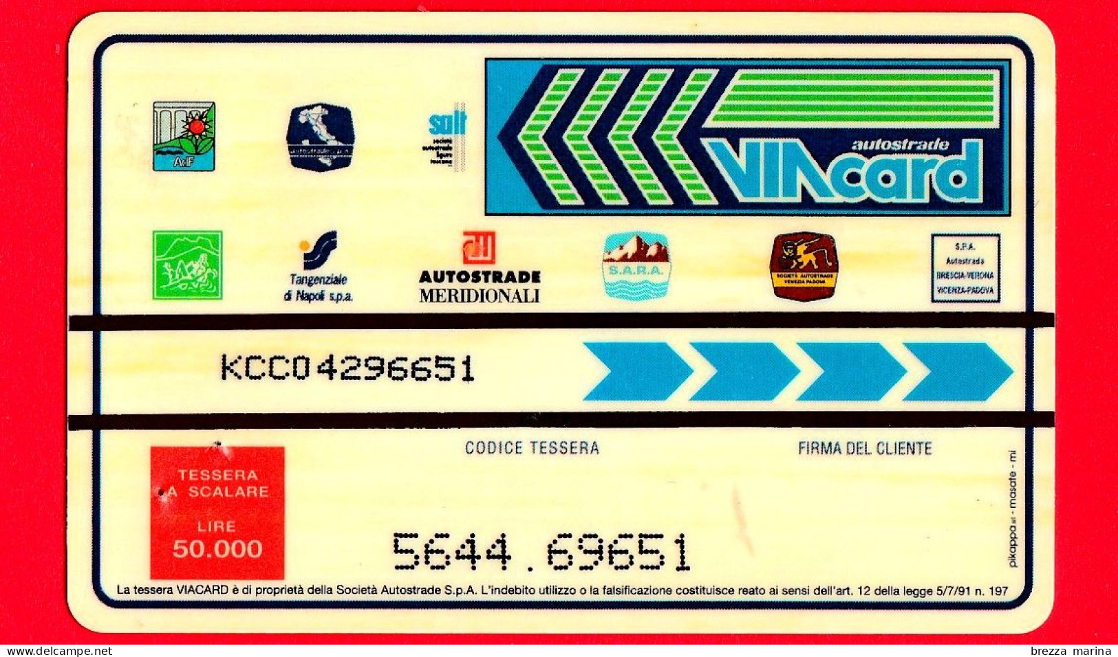 VIACARD - Serie Storica - Automezzi Di Soccorso - Tessera N. 86 - 50.000 - Tec - Andere & Zonder Classificatie