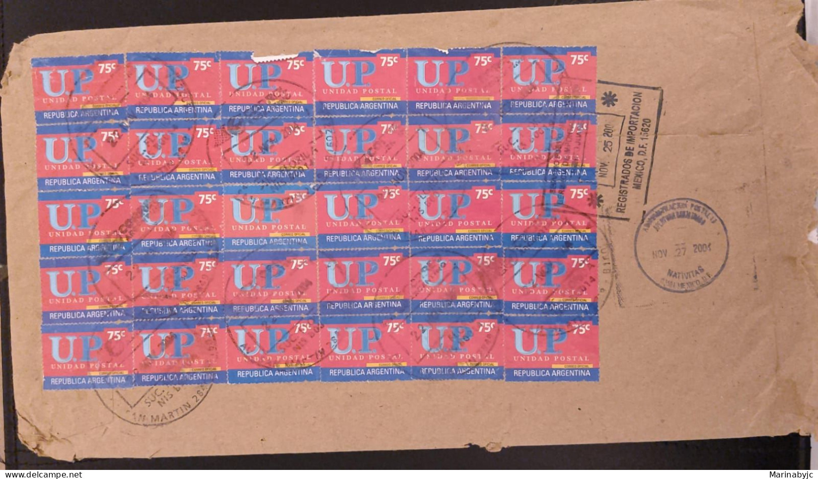 SD)ARGENTINA. STAMPS OF THE POSTAL UNIT. CIRCULATED TO MEXICO. - Collezioni & Lotti