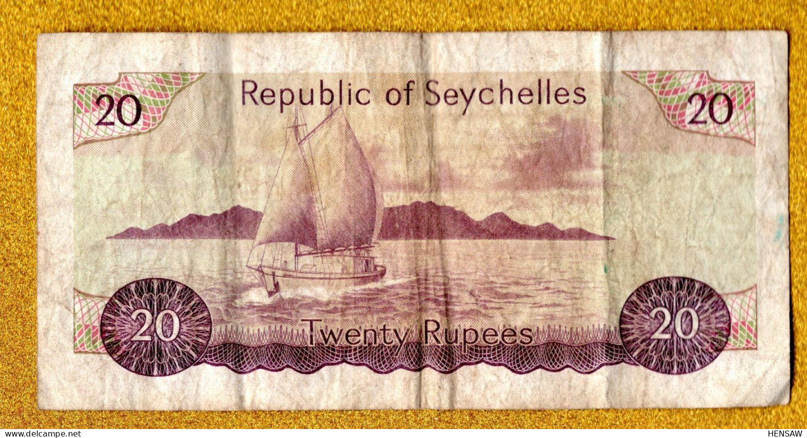 SEYCHELLES 20 RUPEES P 20a 1977 USED USADO SERIE A/1 - Seychellen