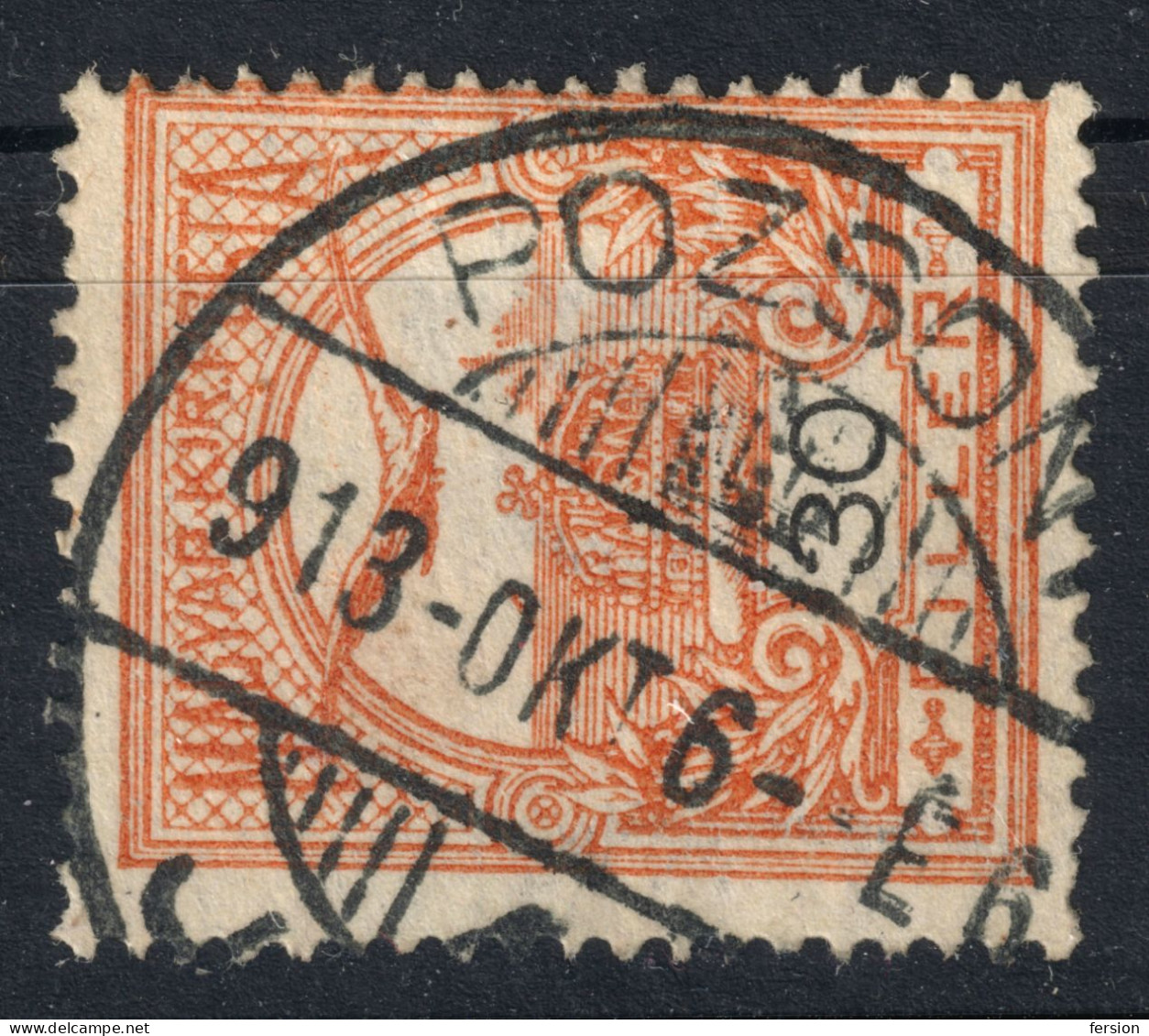 POZSONY BRATISLAVA Postmark TURUL Crown 1913 Hungary SLOVAKIA - POZSONY County - KuK K.u.K  30 Fill - ...-1918 Préphilatélie