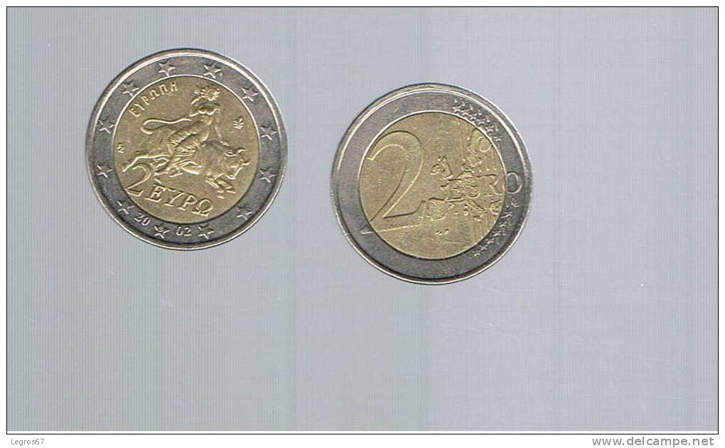 PIECE DE 2  €URO GRECE 2002 S - TYPE B - Grèce