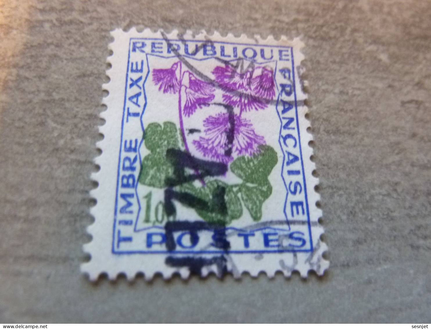 Fleurs Des Champs - Soldanelle Des Alpes - 1f. - Yt Taxe 102 - Outremer, Vert Et Lilas - Oblitéré - Année 1964 - - 1960-.... Usati