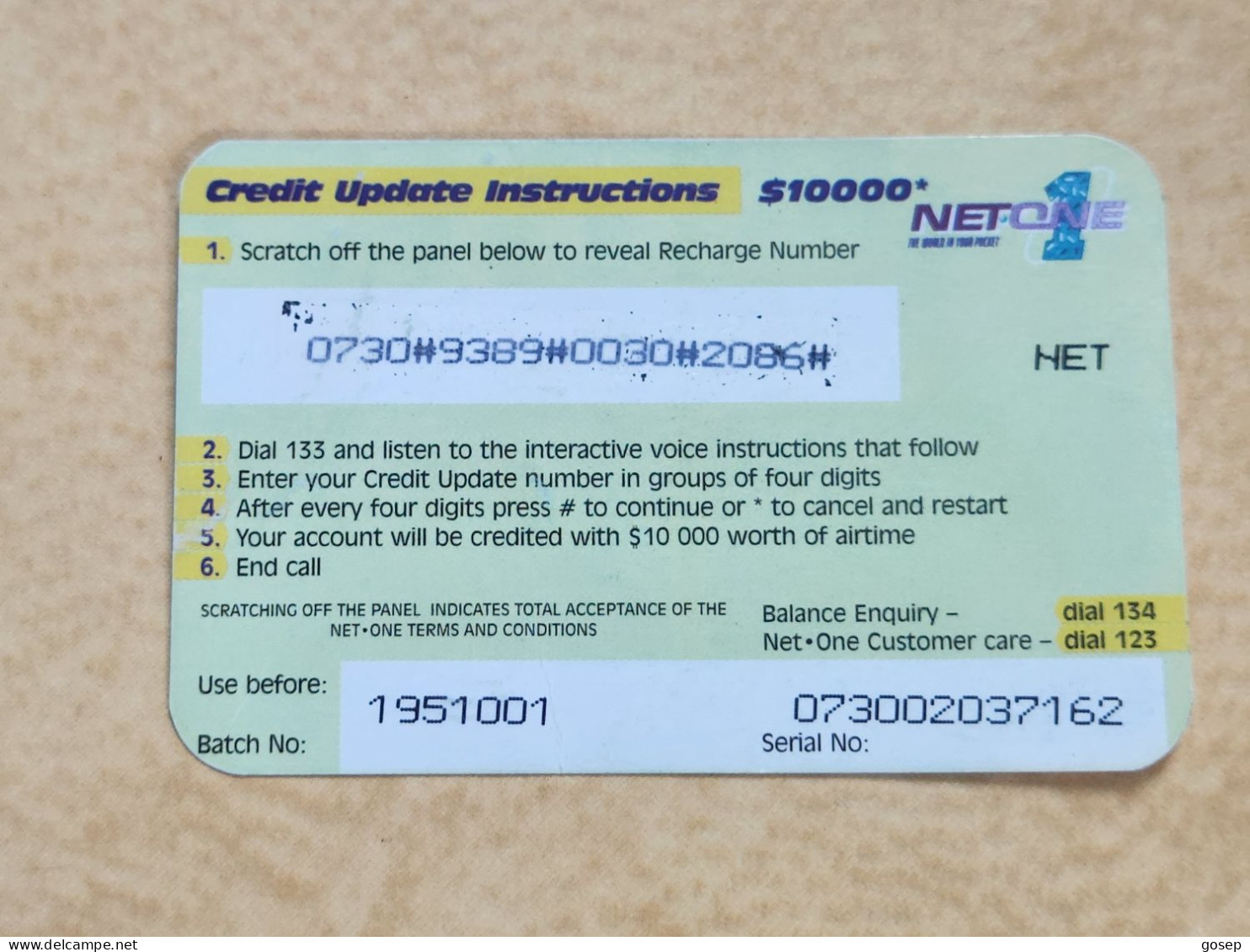 Zimbabwe-(zw-eas-ref-0009)-easy Card Plus-(18)-($10.000)-(0730H9389H0030H2086H)-used Card+1card Free - Zimbabwe