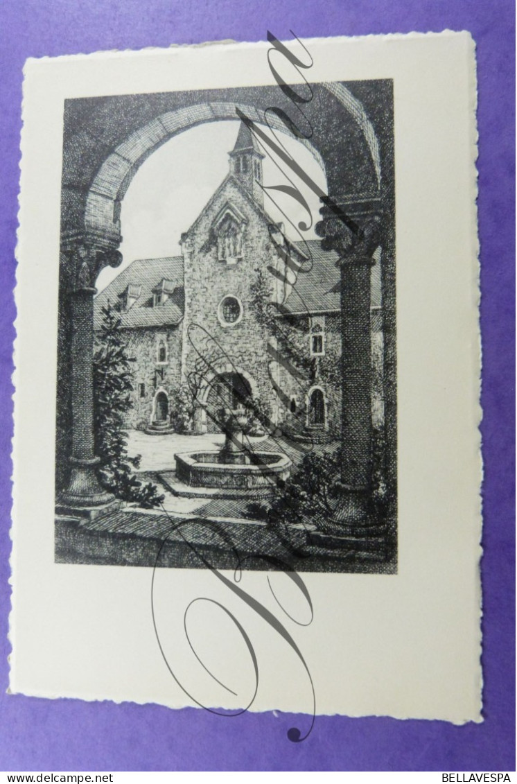 Abbaye Orval 6 x carte postale , d'apres l'eau-forte originale de GEO FOSTY