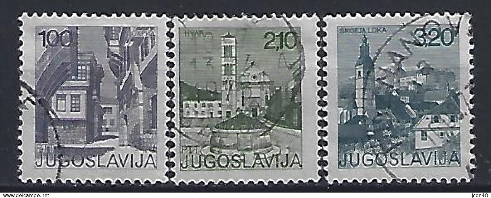 Jugoslavia 1975  Sehenswurdigkeiten (o) Mi.1595-1597 - Usati