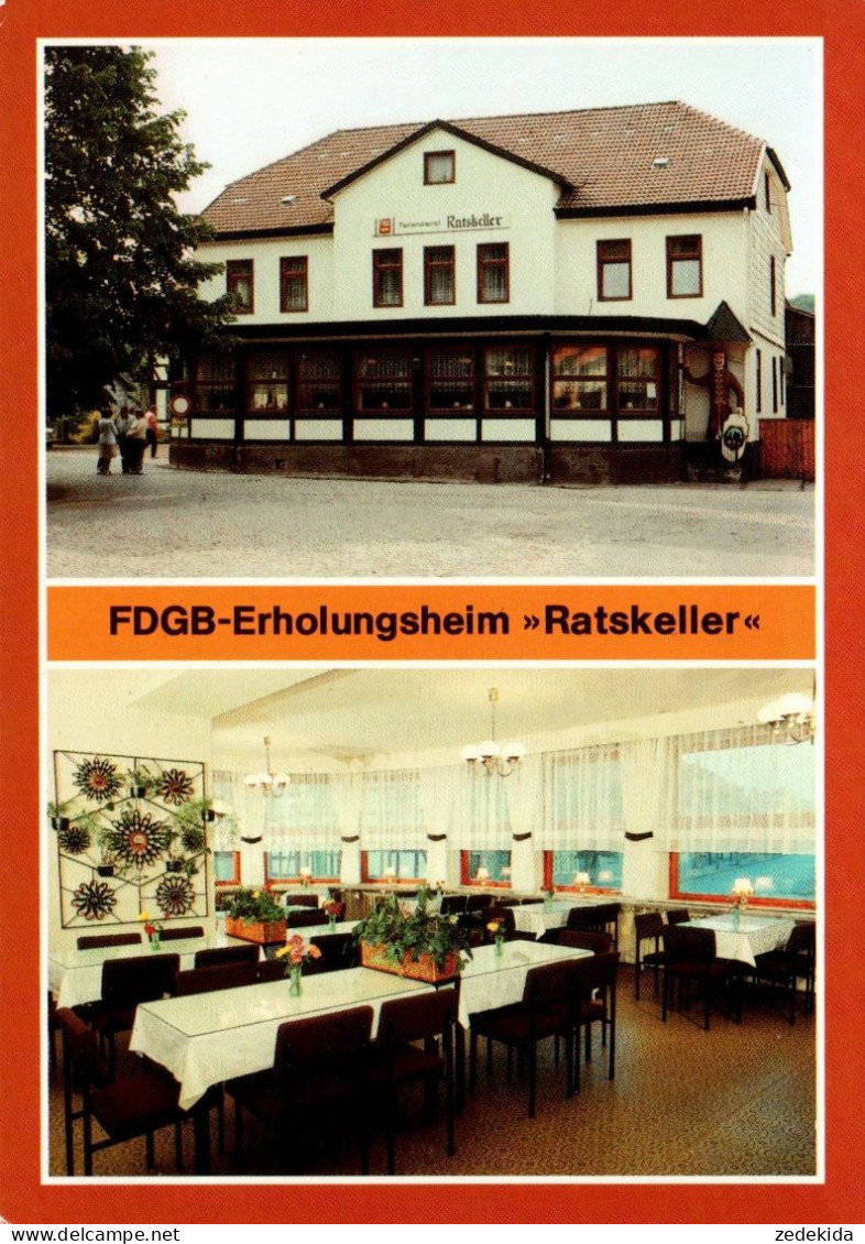 G5387 - TOP Neustadt FDGB Heim Ratskeller Innenansicht - Verlag Bild Und Heimat Reichenbach - Neustadt / Orla