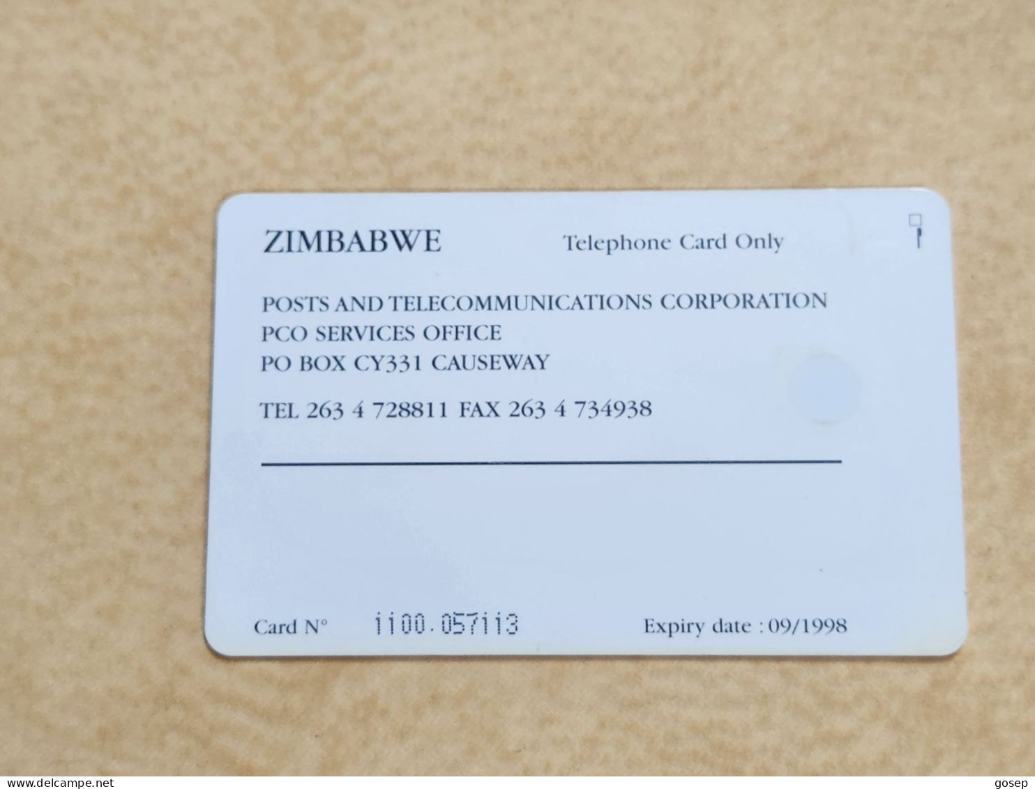 Zimbabwe-(ZIM-05)-6thall Africa Games Red-(31)($100)(1100-030783)(9/98)used Card+1card Free - Simbabwe