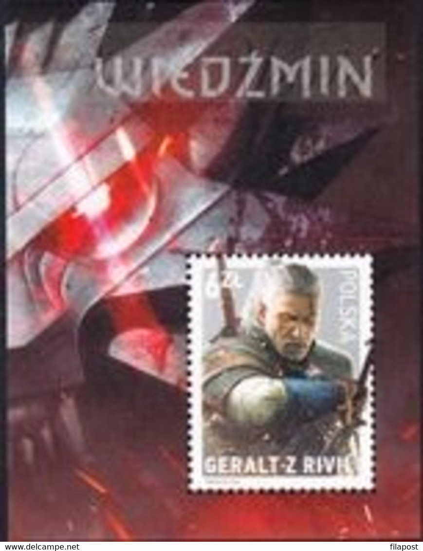 Poland 2016 Mi 254 The Witcher Wiedzmin Geralt Electronic Video Game Souvenir Sheet MNH** - Non Classificati