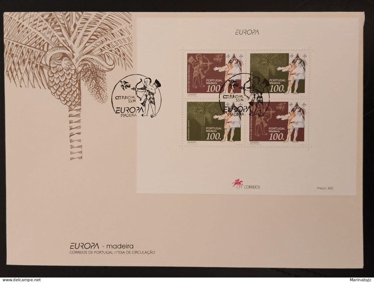 SD)PORTUGAL. MADEIRA. EUROPE CEPT. CUPID. FDC. - Lotes & Colecciones