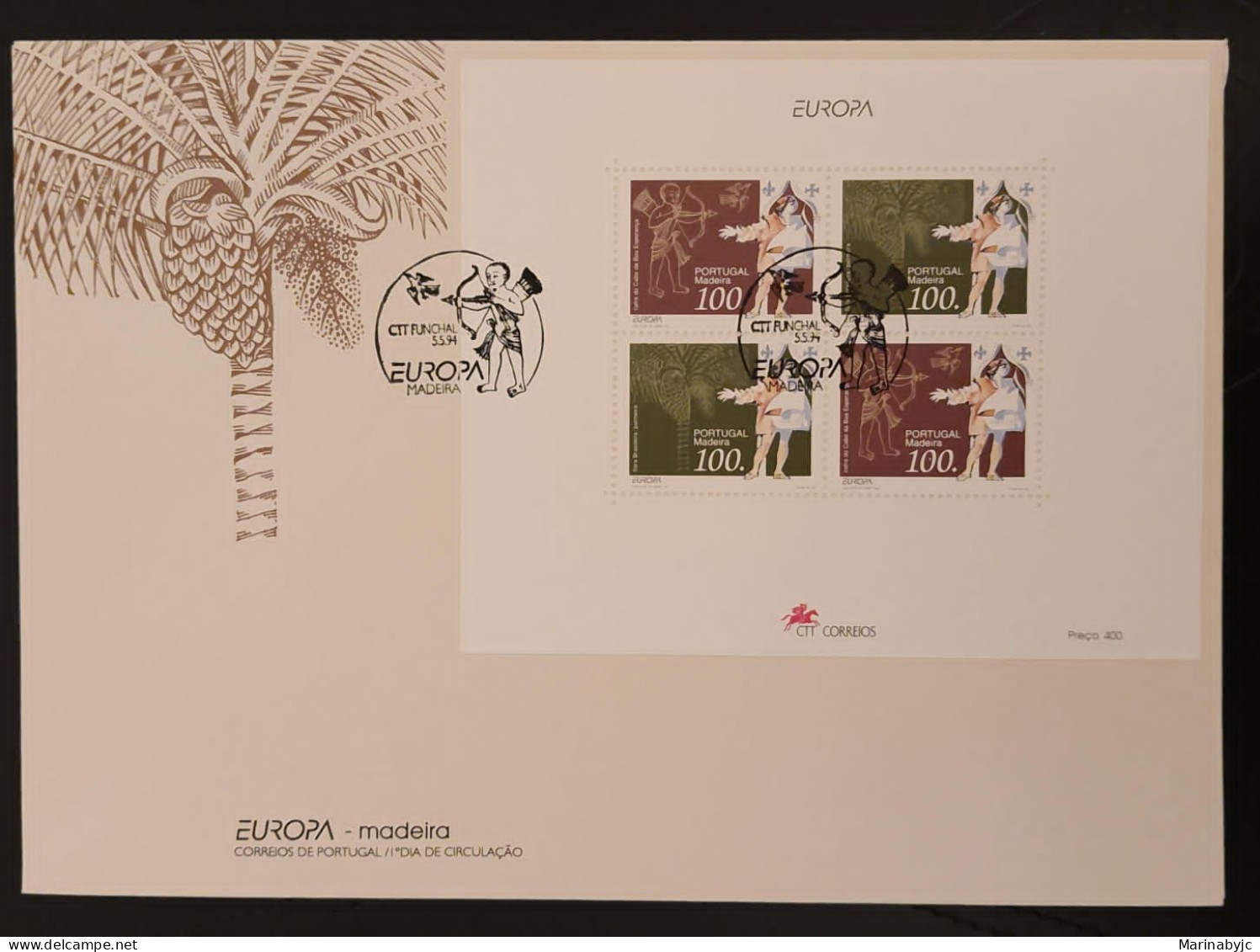 SD)PORTUGAL. MADEIRA. EUROPE CEPT. CUPID. FDC. - Collections