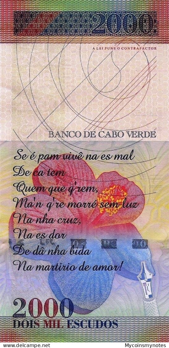 Cape (Cabo) Verde Complete Set Of Escudos, 200, 500, 1000, 2000, 5000, UNC - Capo Verde