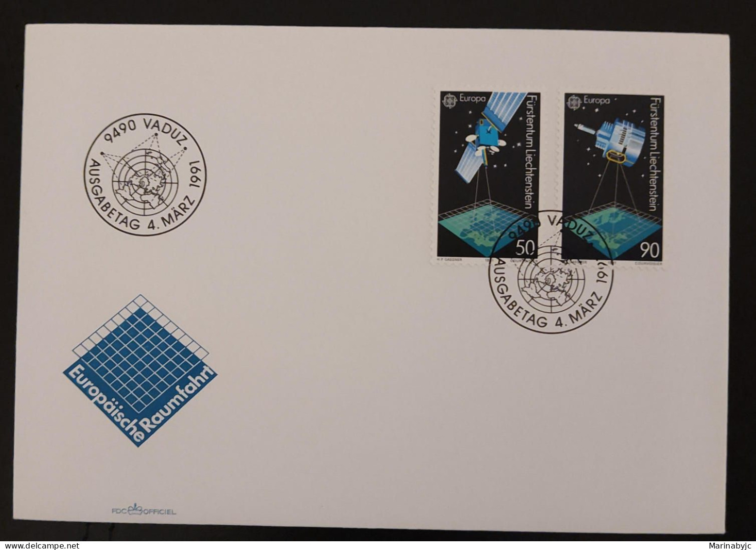 SD)LIECHTENSTEIN. EUROPE CEP. SATELLITES. FDC. - Lotti/Collezioni